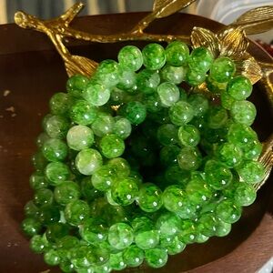 Vibrant Green Beaded Bracelet